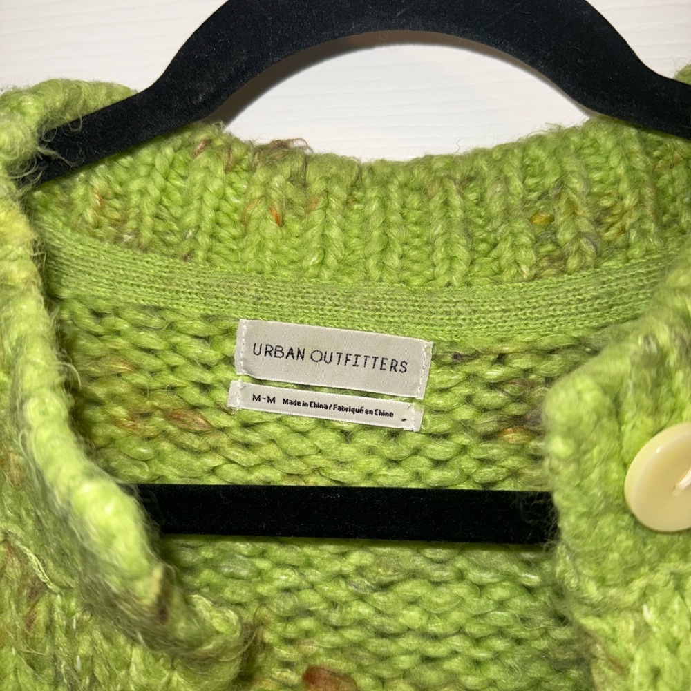 Urban Outfitters Lime Green Knit Cardigan - Picture 3 of 4